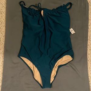 Dark Teal Plus Size One-Piece Swimsuit- new with tags
